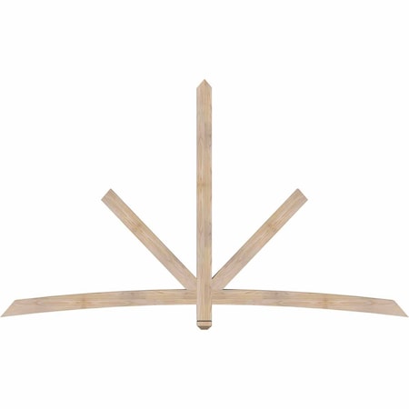 Ekena Millwork Alberta Smooth Timber Gable Bracket, Douglas Fir, 96"W x 56"H x 3 1/2"D x 3 1/2"F, 14/12 Pitch GBW096X56X0404ALB00SDF